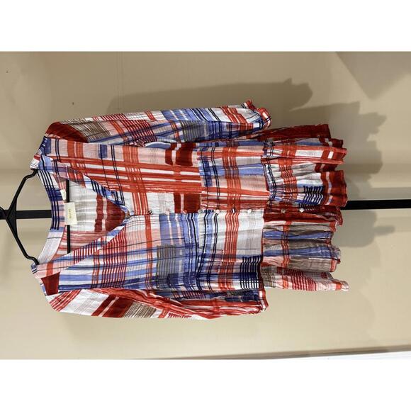 Maeve Small Women's Plaid Button-Front Tunic Top - Picture 2 of 7